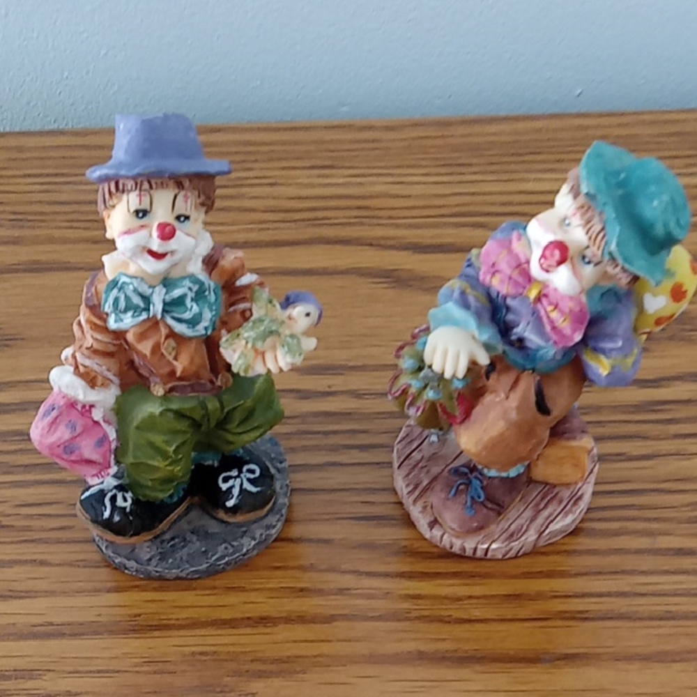 Colorful Clown Figurines Set